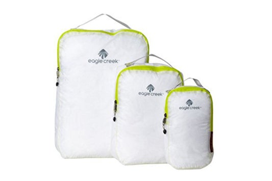 Three packing cubes.